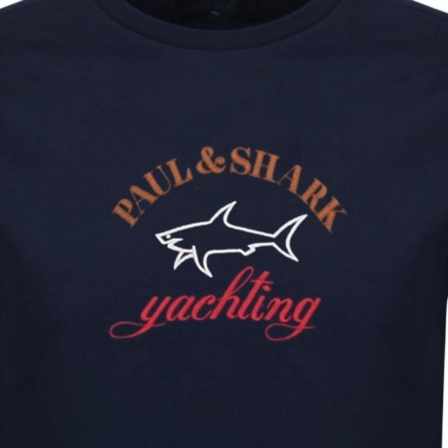 Alternative Image for ProductPaul And Shark Crew Neck Logo Sweatshirt Navy3